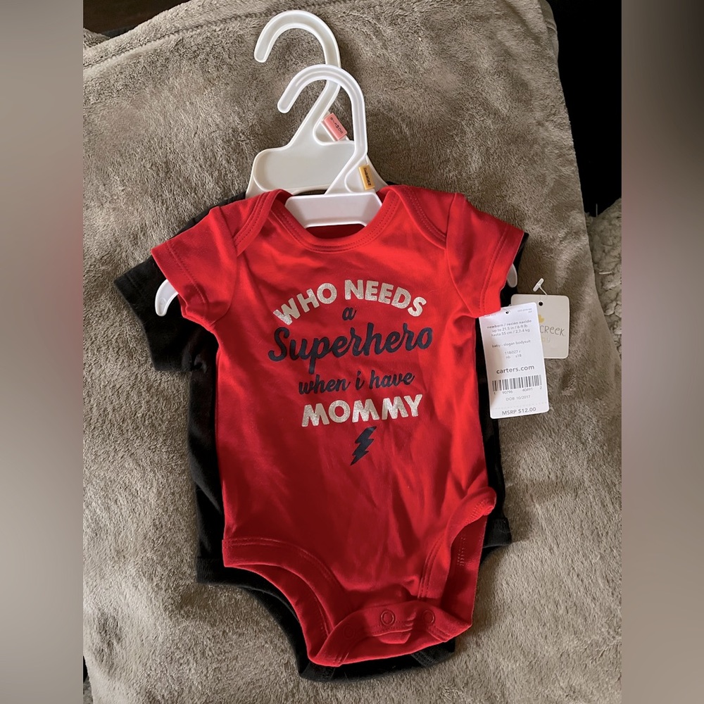 NWT Carter’s/Falls Creek Set of Two Baby Bodysuits